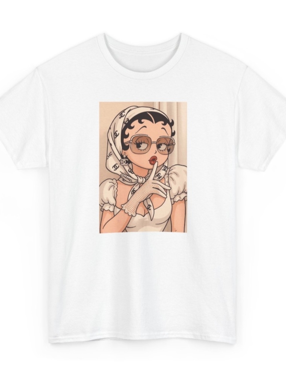 Graphic Betty Boop Style White Tee